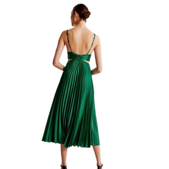 Elegant emerald green Abercrombie and Fitch Giselle Cut Out Midi dress (rare!) - Picture 4 of 4